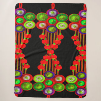 Neon Mandala Pattern Soft Cosy Sherpa Blanket
