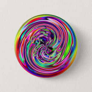 Neon Marble 6 Cm Round Badge