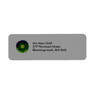 Neon Marigold Custom Address Labels
