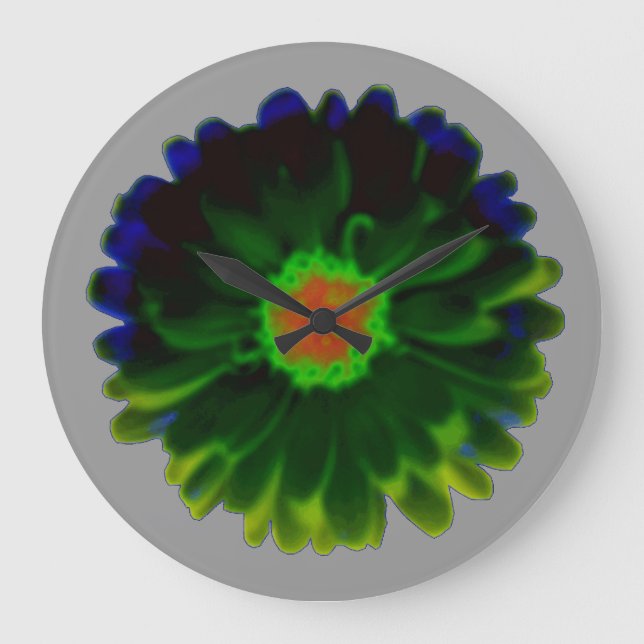 Neon Marigold Wall Clock (Front)