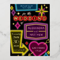 Neon Marquee Signs Las Vegas Save the Date