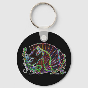 Neon Masquerade Keychain