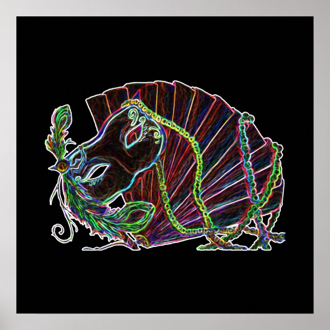 Neon Masquerade Poster (Front)