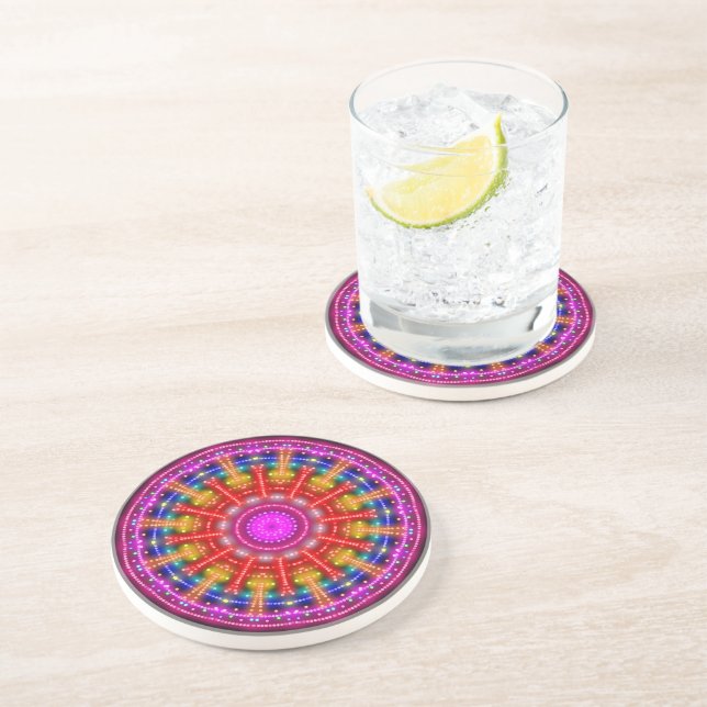 Neon Medallion Coaster (Side)