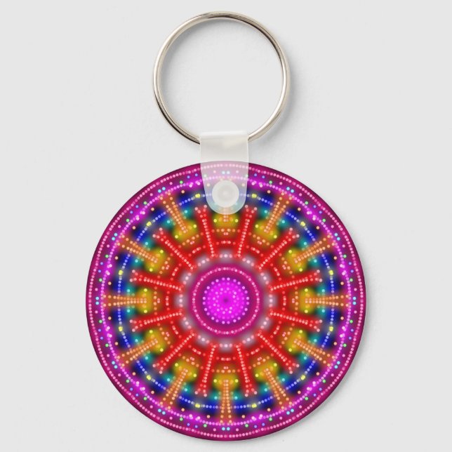 Neon Medallion Key Ring (Front)