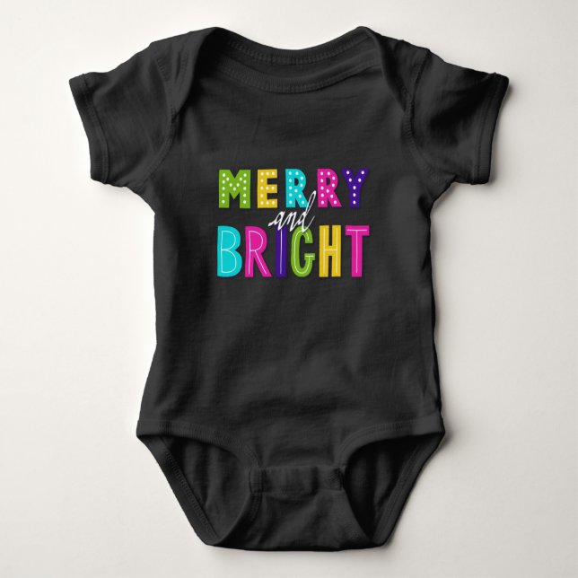 Neon Merry and Bright Baby Bodysuit (Front)