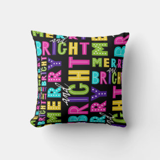 Neon Merry and Bright Cushion