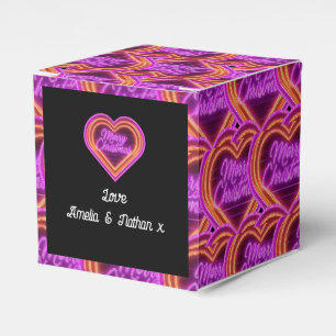 Neon Merry Christmas Personalised Favour Box