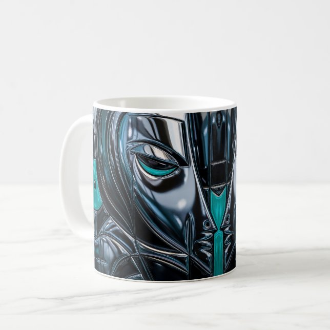 Neon Metal Muse Coffee Mug (Front Left)