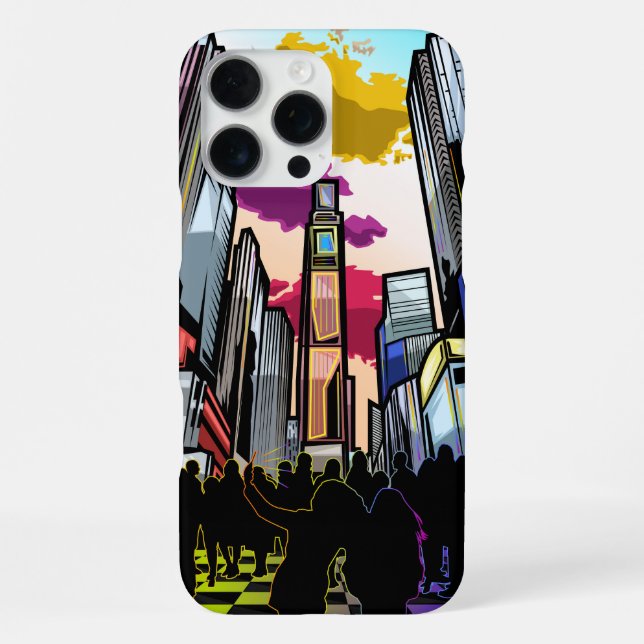 Neon Metropolis iPhone Case (Back)