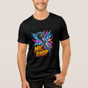Neon Mic Drop Live Music Energy Tri-Blend Shirt