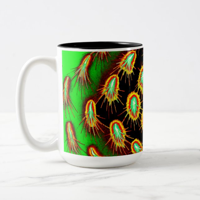 Neon Microburst Pattern Mug (Left)