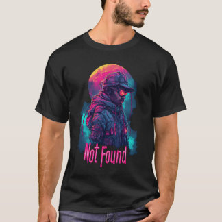 Neon Military Futuristic Explorer Night Scene  T-Shirt