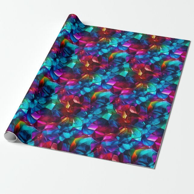 Neon Mirage Wrapping Paper (Unrolled)