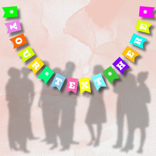 Neon Mix Solid Colour | Custom Bunting (Creator Uploaded)