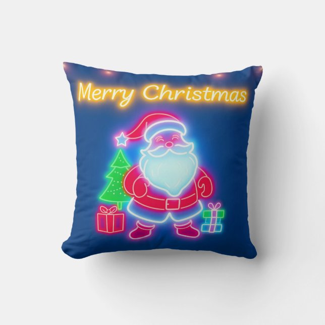 Neon Modern Christmas Holiday Collection Cushion (Front)