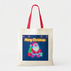Neon Modern Christmas Holiday Collection Tote Bag