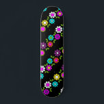 Neon Modern Floral Pattern Skateboard<br><div class="desc">This modern design features a colourful  neon floral pattern #skate #skateboard #skater #skateboarding #sports #fun #outdoor #games #gifts #gift #giftsforher #girly #floral</div>