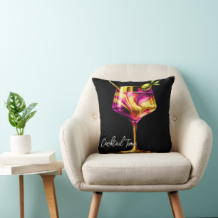 Neon Modern Party Time Personalized Professional Cushion