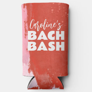 Neon Modern Pool Party Bachelorette Bash Seltzer Can Cooler