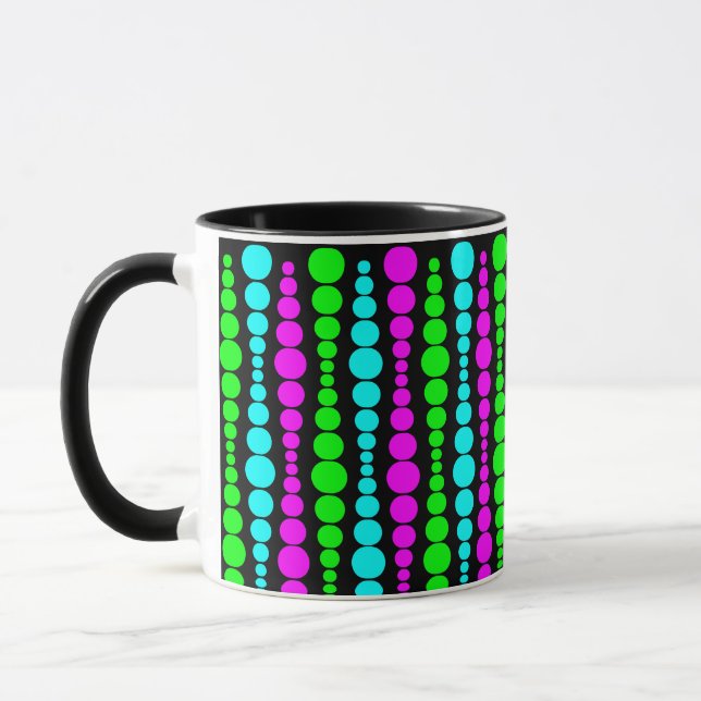 Neon Modern Rectangles  Mug (Left)