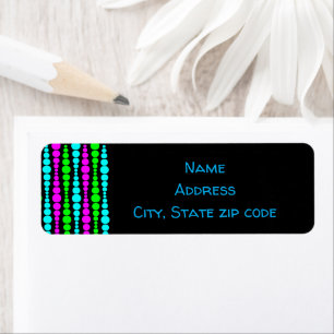 Neon Modern Rectangles  Return Address Label