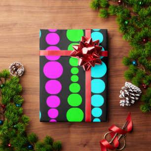 Neon Modern Rectangles  Wrapping Paper