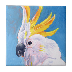 Neon Mohawk - Cockatoo Ceramic Tile