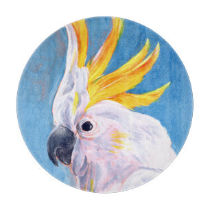 Neon Mohawk - Cockatoo Cutting Board