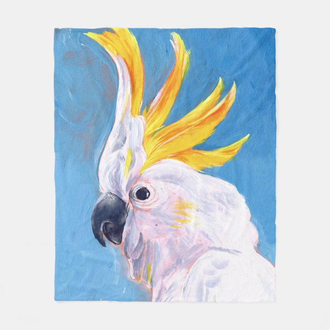Neon Mohawk - Cockatoo Fleece Blanket (Front)