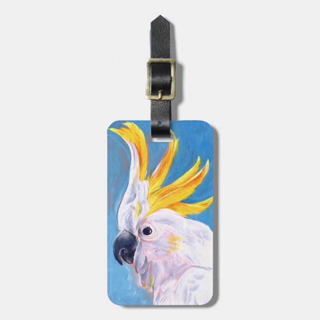 Neon Mohawk - Cockatoo Luggage Tag (Front Vertical)