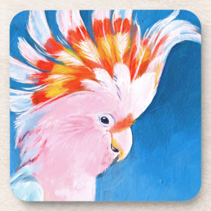 Neon Mohawk - Pink Cockatoo Coaster