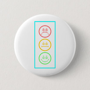 Neon Moody Stoplight 6 Cm Round Badge