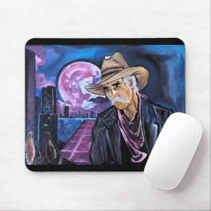 Neon Moon Painting by Alfred Fox Mouse Pad