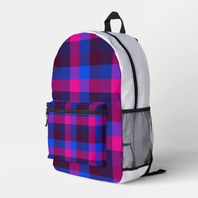 Neon mosaic fusion  printed backpack (Back Corner Right)