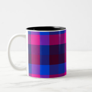Neon mosaic fusion Two-Tone coffee mug