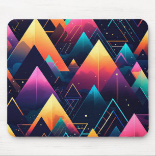 Neon Mountains Mouse Pad