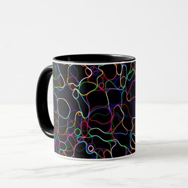 Neon Multicolor Lines Mug (Front Left)