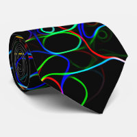 Neon Multicolored Curvy Line Pattern -COOL