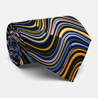 Neon Multicolored Curvy Line Pattern -COOL Tie