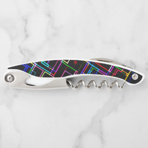 Neon Multicolored Stripe Line Pattern -COOL Corkscrew