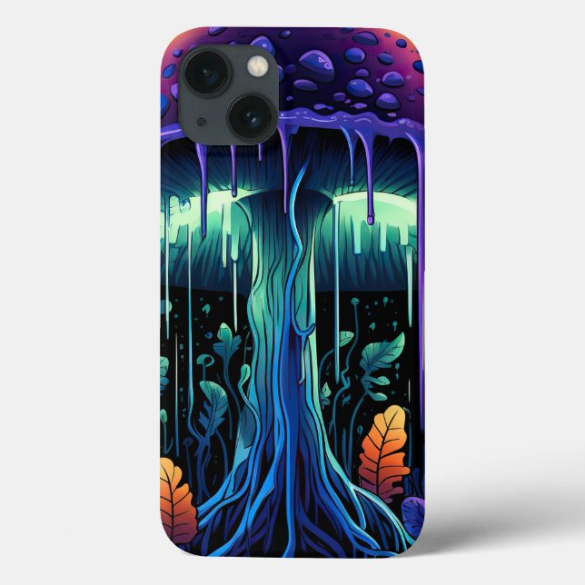  Neon mushroom Case-Mate iPhone Case (Back)