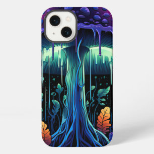 Neon mushroom iPhone 13 Case