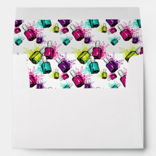 Neon Nail Polish Pattern Envelope