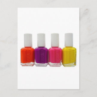 Neon Nail Polish Postcard