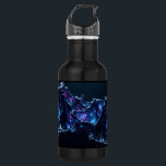 Neon Nexus: Interwoven Techno-Organic Structure 532 Ml Water Bottle<br><div class="desc">This visually mesmerizing artwork blends the esthetic of advanced technology with organic fluidity. Twisting metallic forms and translucent surfaces interlock in a complex pattern, housing vibrant neon cores in hues of blue, violet, and magenta. The design evokes a futuristic biomaterial, deep-space architecture, or even a digital organism—offering a captivating balance...</div>