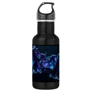 Neon Nexus: Interwoven Techno-Organic Structure 532 Ml Water Bottle