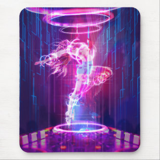 Neon Night Club Dancer Mouse Pad