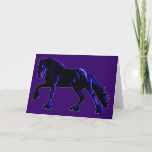 Neon Night Friesian Cards