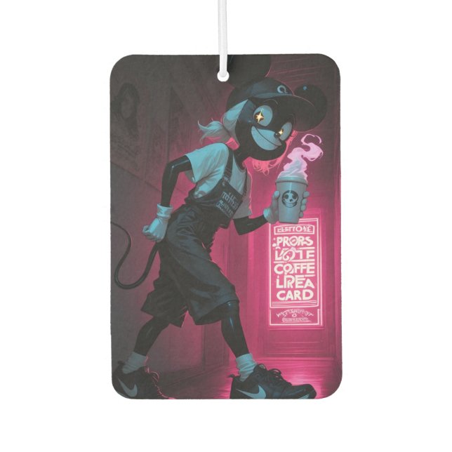Neon Night Shift Car Air Freshener (Front)